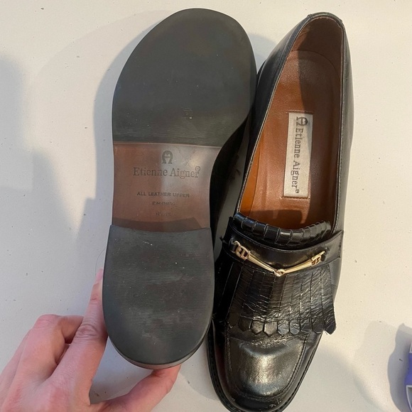 Leather Etienne Aigner loafers - Picture 4 of 6